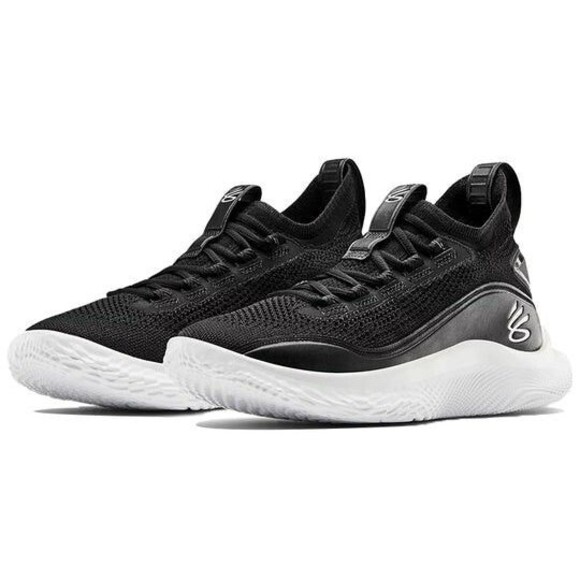 Under Armour Curry 8 Basketball Shoes Mens 7.5 Womens 9 Black White New main image 4